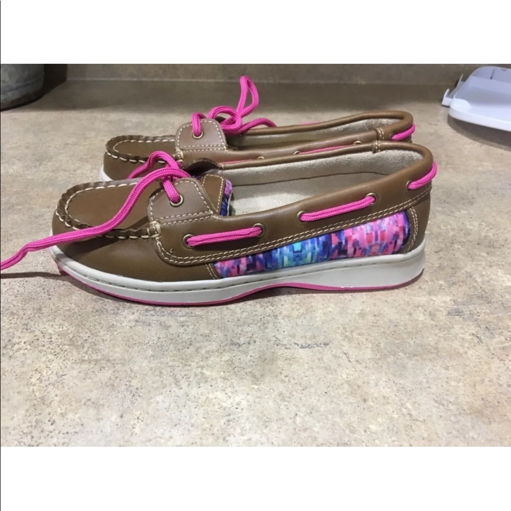 New Austin Trading Co. Girls' Leather Boat Shoes